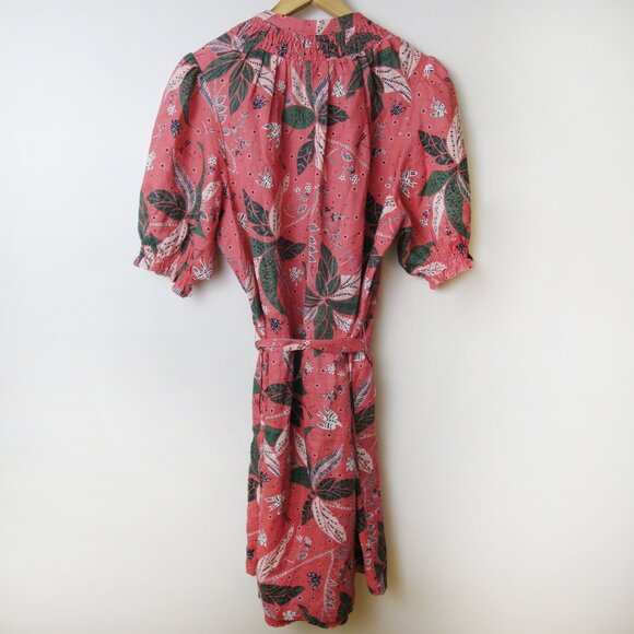 Boden Smocked Linen Shirt Dress Size 16 - Picture 7 of 10